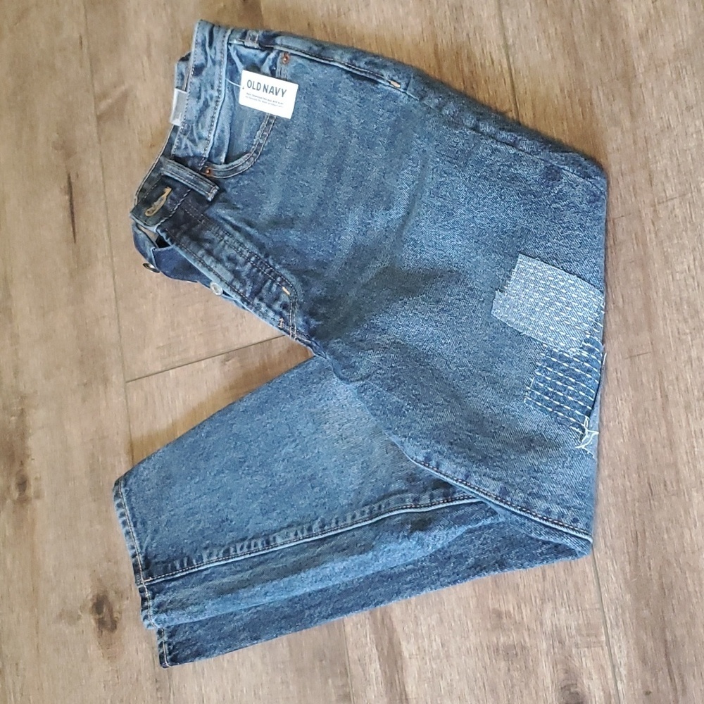 New!! old Navy patchwork jeans size 4 - Picture 2 of 4